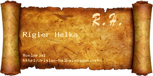 Rigler Helka névjegykártya